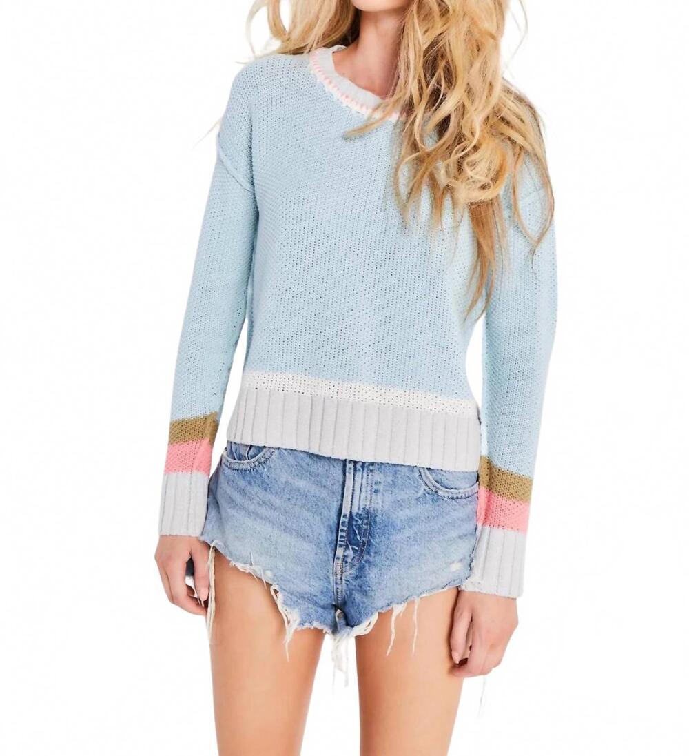 NEW LISA TODD hot pursuit sweater in aqua